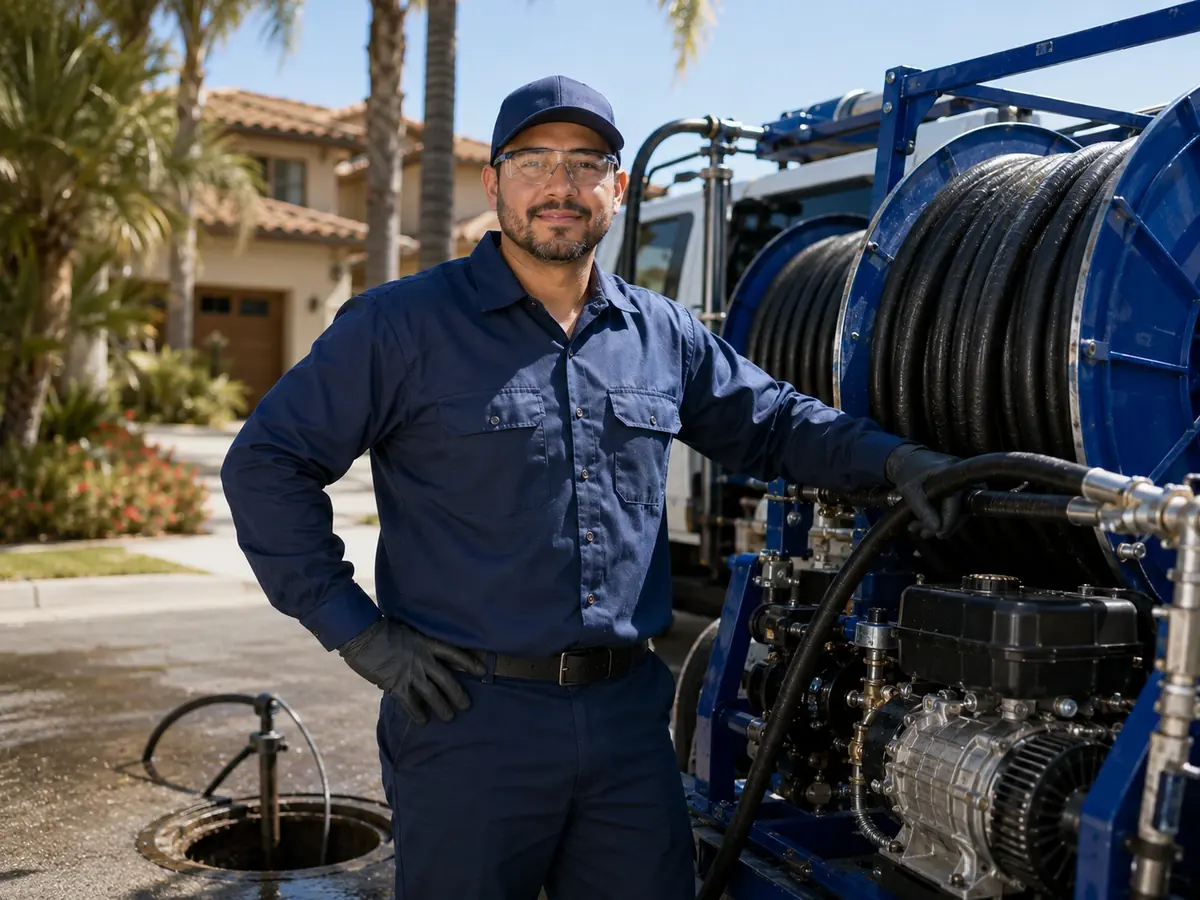 Hydro jet sewer cleaning in Sunland