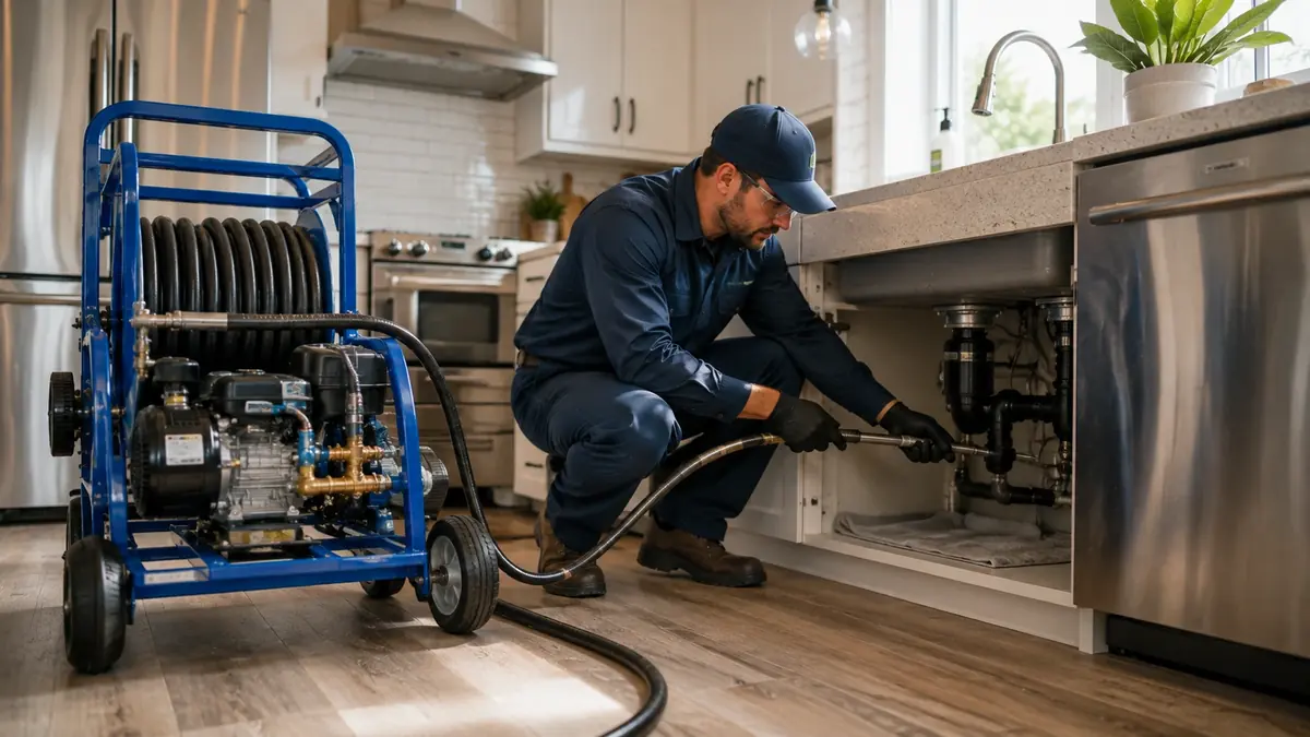 Kitchen Drain Hydro Jetting in Sunland