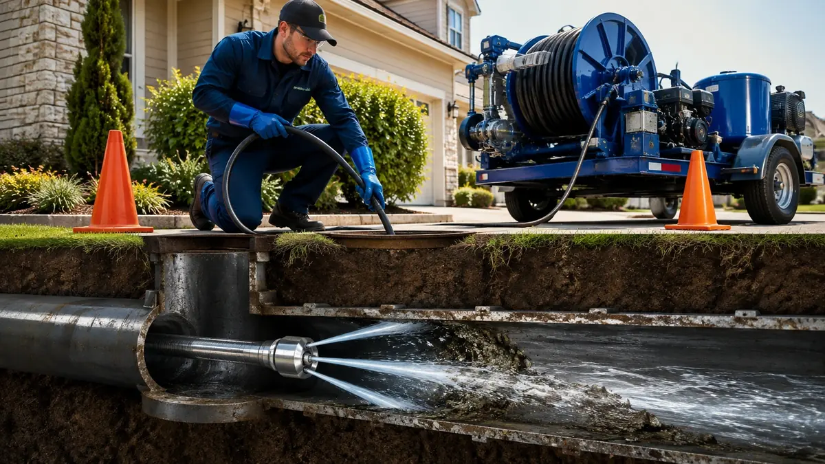 Main Sewer Line Hydro Jet Cleaning in Sunland