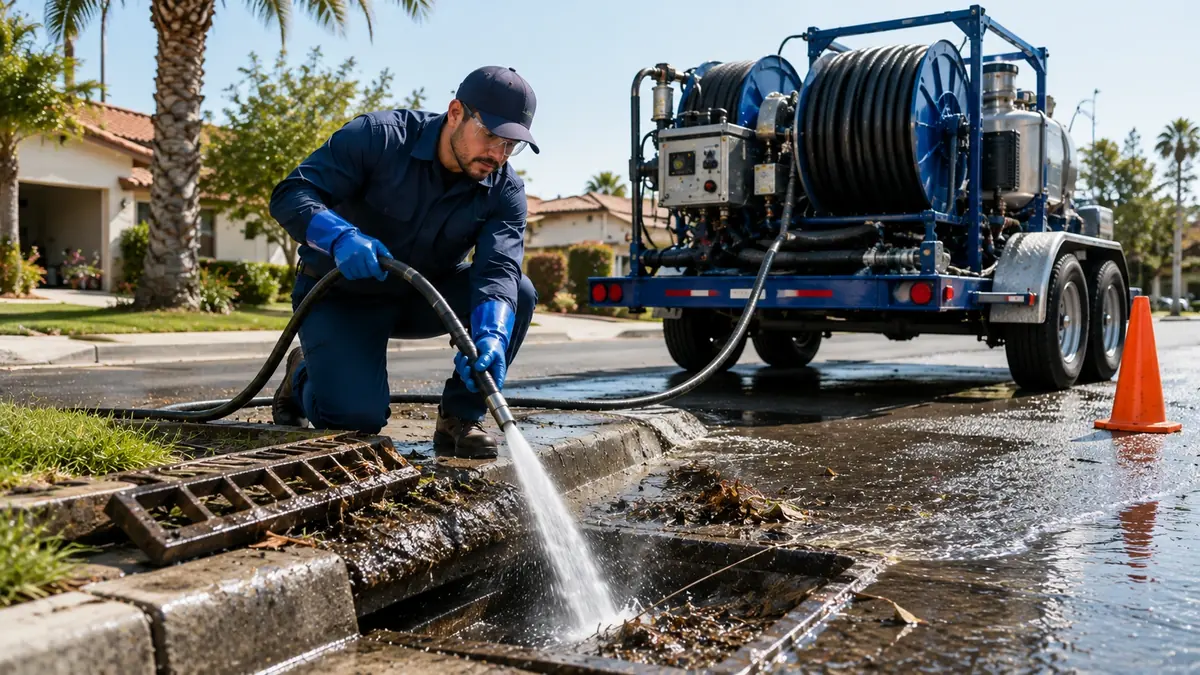Storm Drain Hydro Jet Cleaning in Sunland